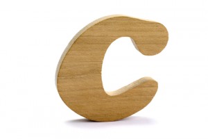 Wood Letter C