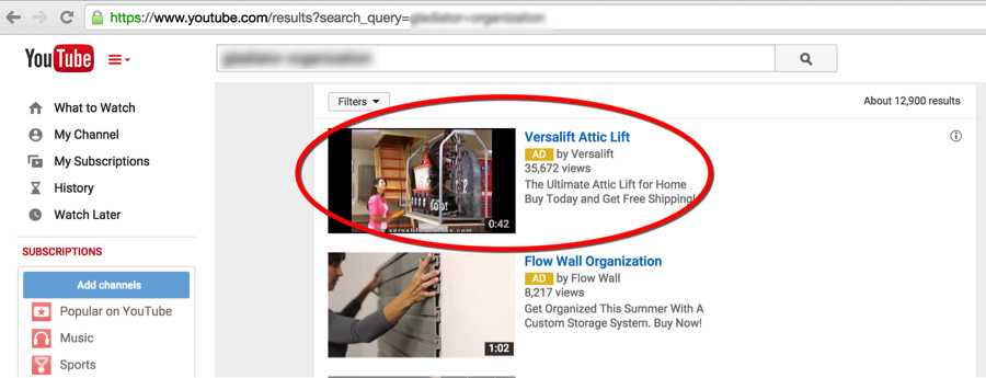 AdWords for video